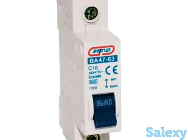 Автоматический выключатель 1P 16A ВА 47-63 Энергия, 12 шт, фотография 1