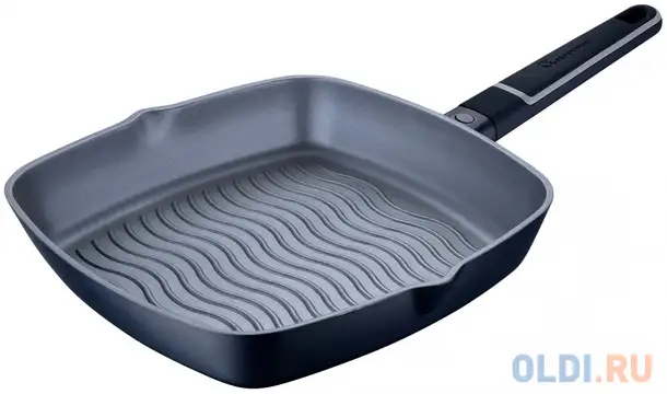 Сковородка-гриль bergner bgmp-7976 22/28 см алюминий, фотография 1