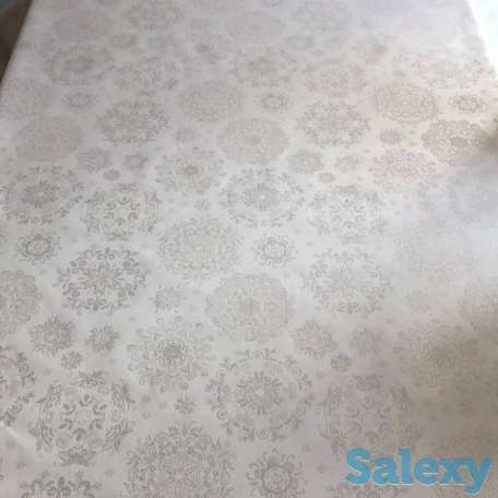 Скатерть тефлоновое покрытие, люрексом из Испании Murillo Plata 160 см, фотография 2