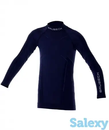 Термокофта brubeck active wool junior blue, фотография 1