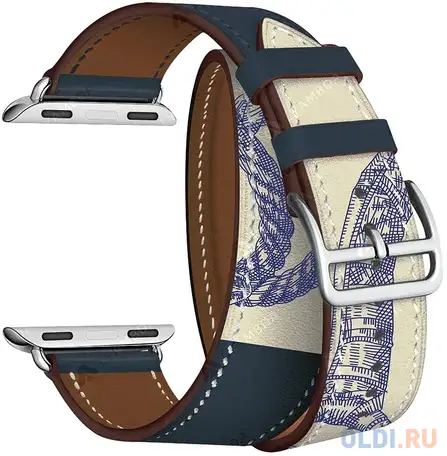 Ремешок lyambda meridiana lwa-01-40-blp 40mm синий бежевый, фотография 1