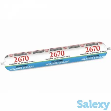 Силиконовый герметик Asmaco 2670 Нейтральный Всепогодный серый,черный, фотография 1