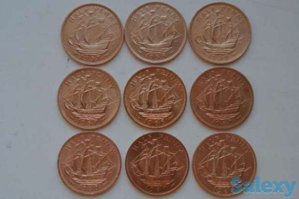 Продам бронзовые монеты Англии, фотография 1