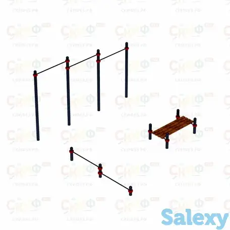 Воркаут  24 (89) | скамья, тройной турник, и перекладины для, фотография 1