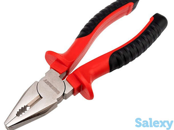 Плоскогубцы комбинированные 180 мм никелированные двухкомпонентные рукоятки rexant, фотография 1