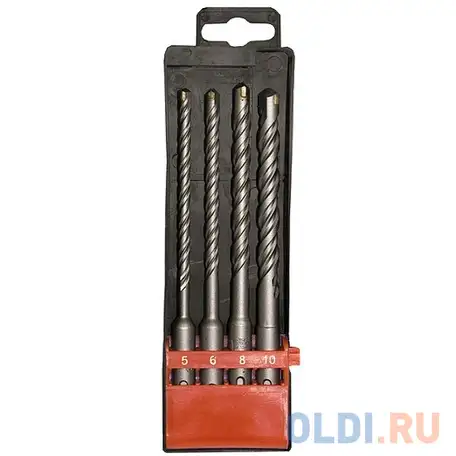 Набор буров по бетону, 5-6-8-10х160 мм, 4 шт., в пласт. коробке,, фотография 1