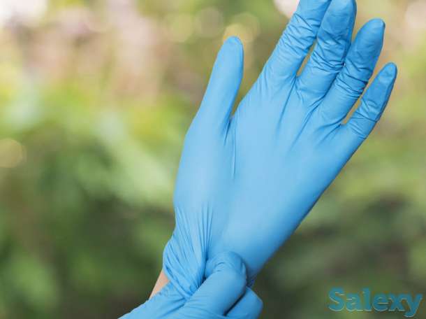 Перчатки нитриловые, размер L, фотография 1