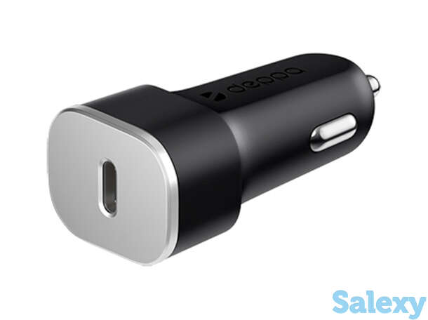 Автомобильное зарядное устройство deppa ultra usb type-c, power delivery, 18 вт (11289). черный, фотография 1