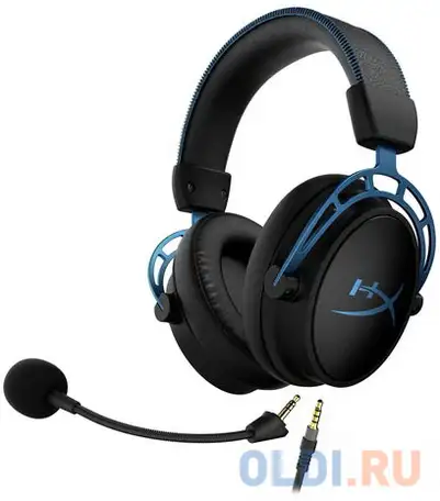 Гарнитура игровая/ hyperx cloud alpha s blue (hx-hscas-bl/ww), фотография 1