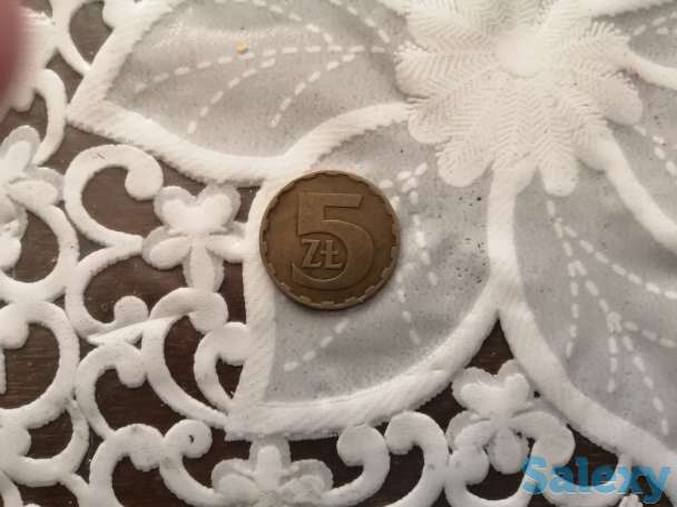 Продам 5 злотых 1984 года и 1 пенни Королевы 2007 год., фотография 2