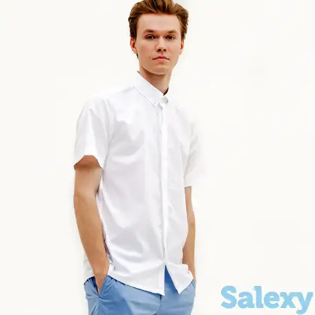 Мужская рубашка lacoste slim fit с коротким рукавом, фотография 1