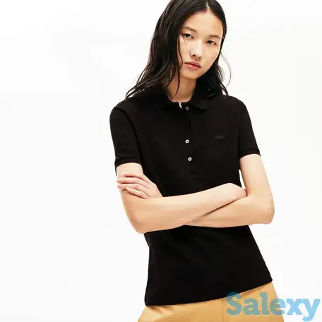 Женское поло lacoste slim fit из эластичного хлопка, фотография 1