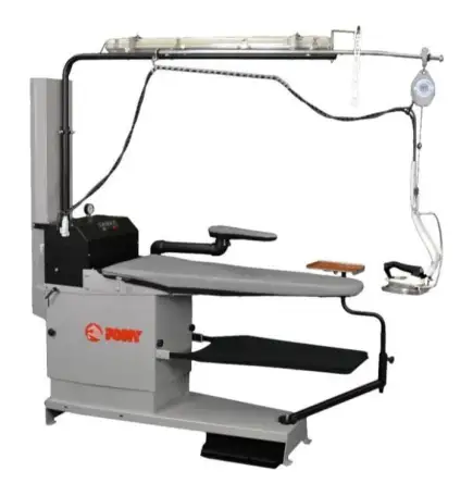 Профессиональный гладильный стол Pony GENUS-S  GENUS-S PLUS позволяет производить комплексную финишную обработку издели, фотография 1