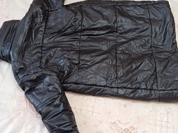 Продается кожаный пуховик, фотография 4