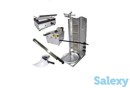 Аппарат для донера  газовый, 3 горелки с верхним мотором, фотография 1