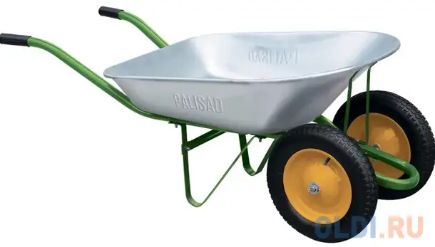 Тачка садовая, два колеса, грузоподъемность 170 кг, объем 78 л// palisad, фотография 1