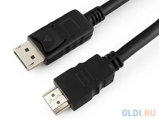 Кабель displayport 10м cablexpert cc-dp-hdmi-10m круглый черный, фотография 1