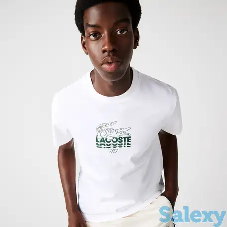 Мужская хлопковая футболка lacoste с круглым вырезом, фотография 1