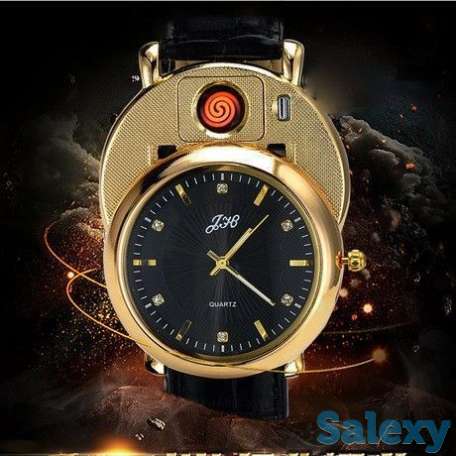 ХИТ ЛЕТО Лутший Подарок для Мужшин Кварцевые часы 2в 1 часы-зажигалка, фотография 1