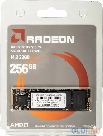 Ssd накопитель amd radeon r5 series 256 gb sata-iii, фотография 1