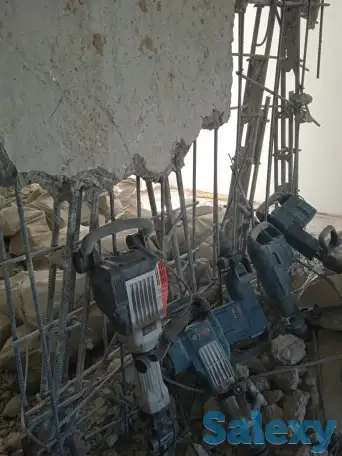 Демонтаж стен бетона кирпича Отблйниками Bosch, фотография 2