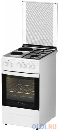 Комбинированная плита дарина 1d km 241 337 w белый, фотография 1