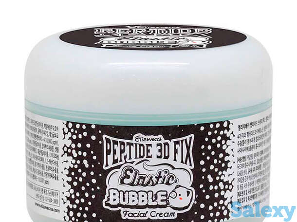 Крем для лица elizavecca peptide 3d fix elastic bubble facial cream, фотография 1