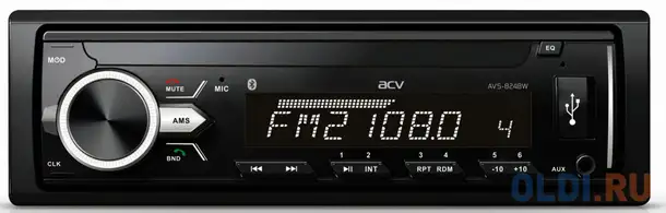 Автомагнитола acv avs-824bw 1din 4x50вт, фотография 1
