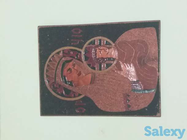 Икона ручной работы покрытая медной крошкой, фотография 1