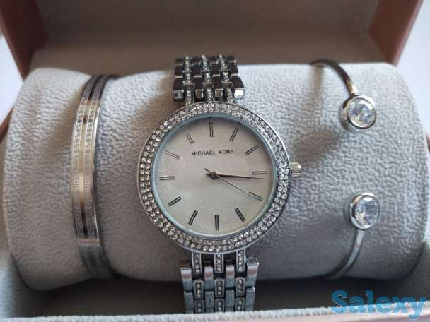 Набор (часы+2 браслета) для девушек, фотография 2