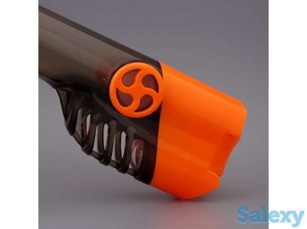 Маска подводная полнолицевая sargan галактика премиум прозрачная/оранжевая/оранжевая, фотография 3