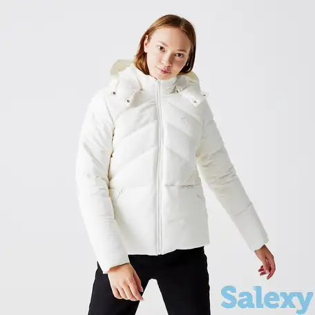 Женская стёганая куртка lacoste с капюшоном, фотография 1