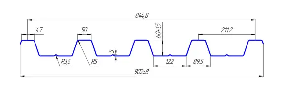 Линия для производства профнастила H60, фотография 1