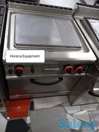 Жарочная поверхность газовая напольная с духовкой конбинированная (гладкая рифленная), фотография 1