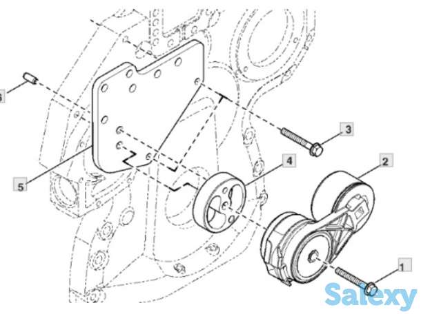 Натяжитель ремня на экскаватор-погрузчик Hidromek 102B, 102S, фотография 1