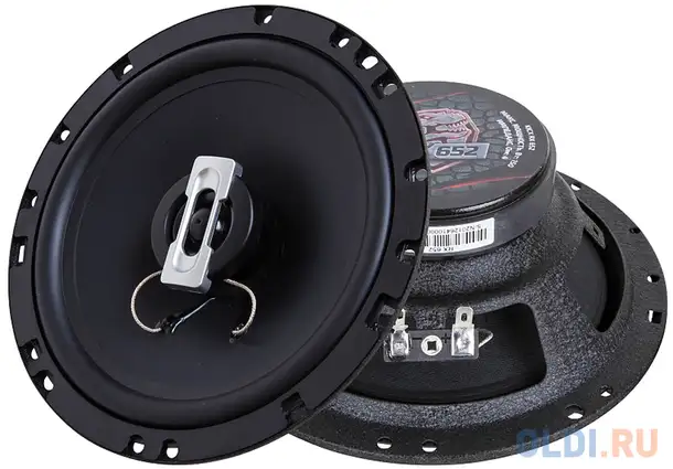 Колонки автомобильные kicx rx 652 4ом 16см (6.5дюйм) (ком.:2кол.) коаксиальные двухполосные, фотография 1
