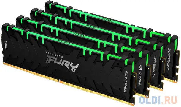 Оперативная память для компьютера kingston fury renegade black rgb dimm 128gb, фотография 1