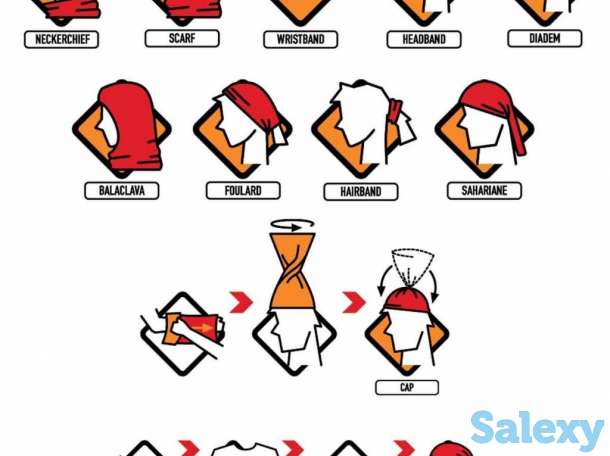 Бандана buff original   new solid black, фотография 7