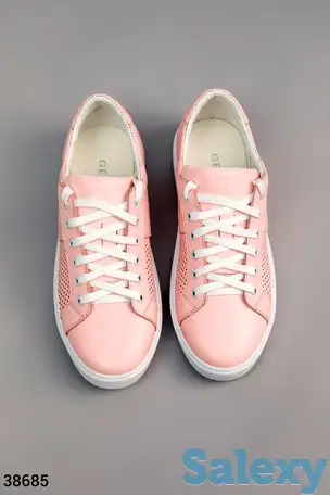 Кеды розового оттенка из натуральной кожи, фотография 1