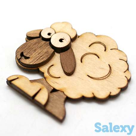 Деревянные магниты. Гравировка и резка на фанере, возможно нанести любой логотип., фотография 1