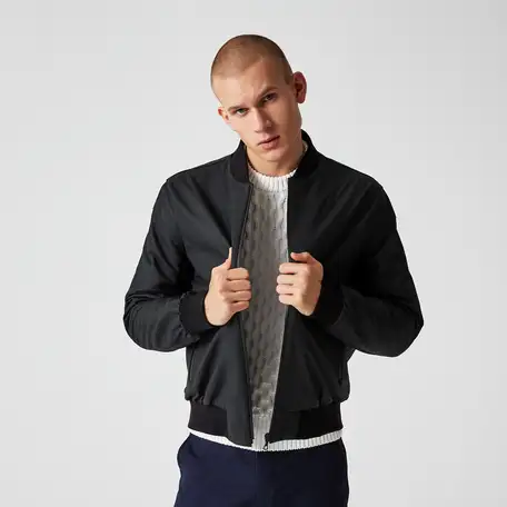 Мужская кожаная куртка lacoste, фотография 1