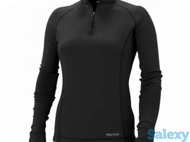 Пуловер marmot power stretch half zip lady black, фотография 1