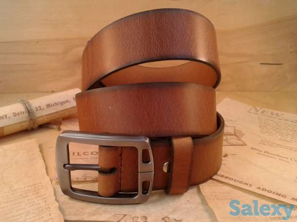Ремень натуральная кожа ручной работы мужской, фотография 5