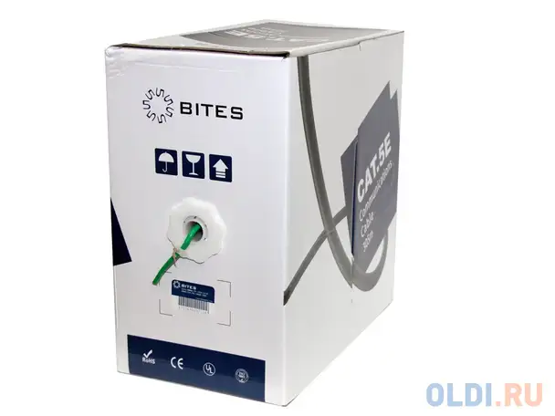 Кабель utp indoor 4 пары категория 5e 5bites us5505-305a-gr одножильный cca, фотография 1