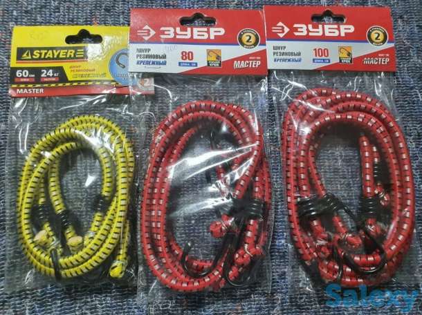 Шнур STAYER MASTER резиновый крепежный со стальными крюками 80 и 100см, фотография 1