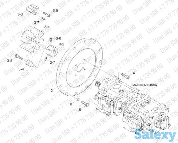 Гидронасос основной Hyundai R305LC-7, 31N8-10070, фотография 2