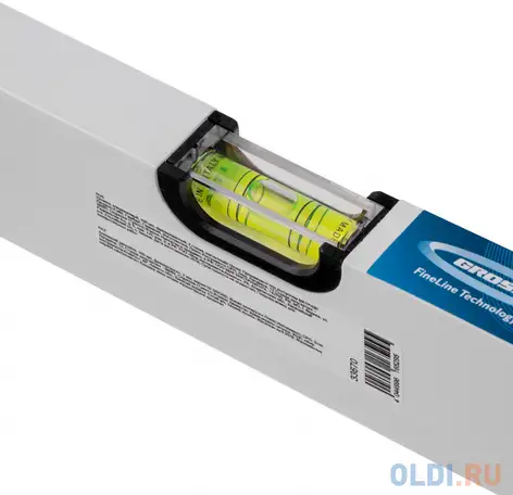 Уровень алюминиевый, 400 мм, фрезерованный, 2 глазка, магнитный// gross, фотография 1