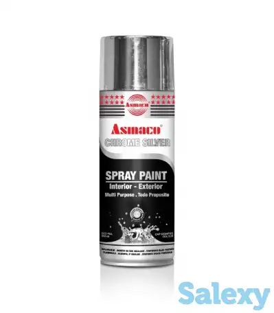 Аэрозольная краска Хромированное серебро Asmaco, фотография 1