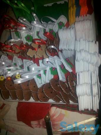 Новогодние игрушки из фетра, фотография 11