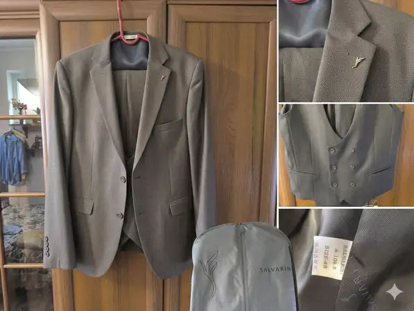 Продается приталенный костюм-тройка на подростка., фотография 1